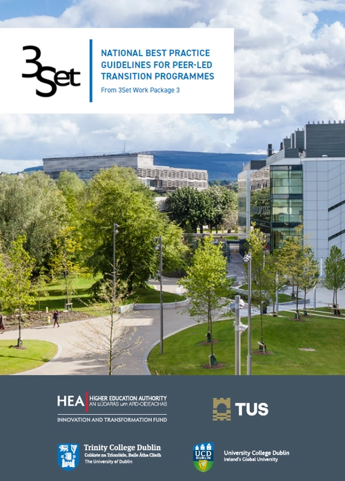 Image of the front cover for the nationl best practice guidelines for Peer-Led Transition