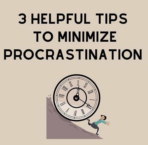 Image with cartoon person holding up a clock and text reading 