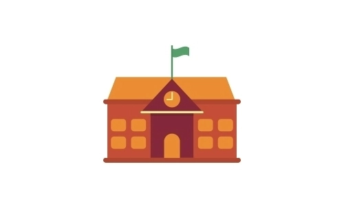 A clipart image of a school