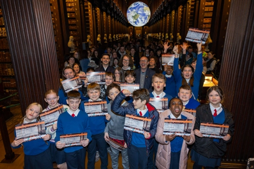Children holding certificates