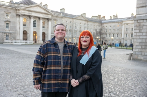 Mother and son at graduation