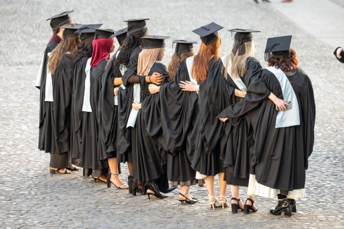 Young women at FC graduation