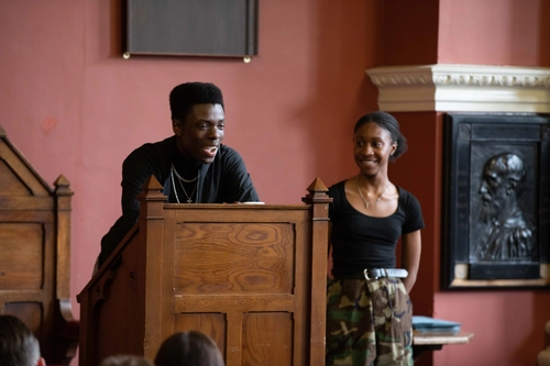 Students talking in TCD