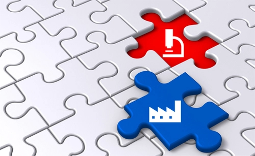 microscope icon on missing jigsaw puzzle piece