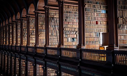 Old Library TCD interior rows of books