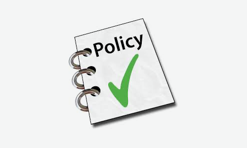 Policy with a tickbox ticked