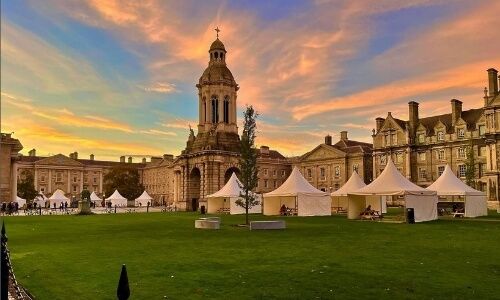 Food tents on campus