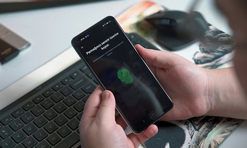 Phone with login screen
