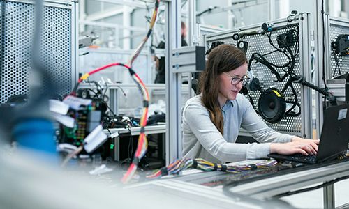 Mobile phone screen in hand