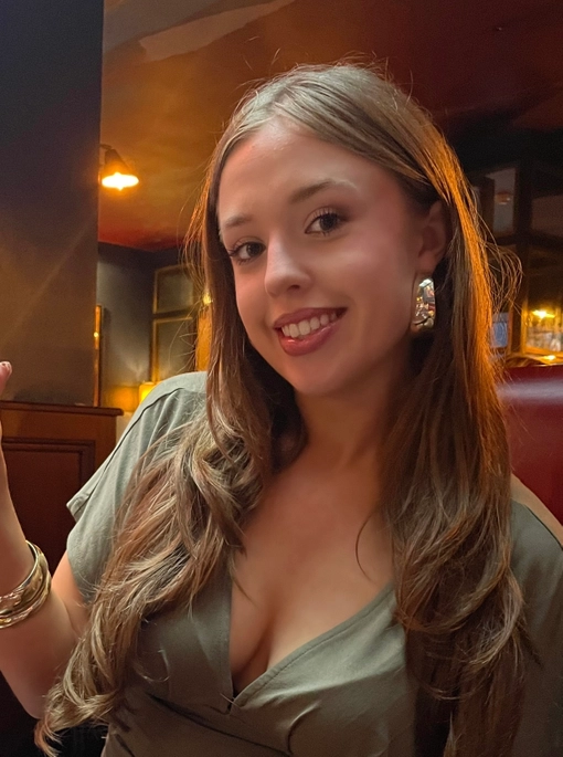 Student with long brown hair