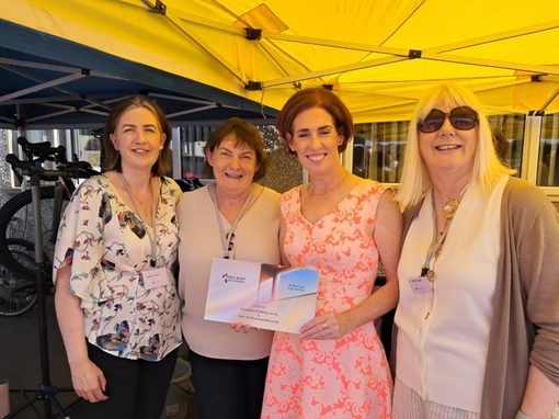 At the launch of the ‘Easy Read Roscommon’ (left to right) Ms Marianne Fallon (BOCSI Psychologist), Ms Mary Guihen (Program Manager) Minister Hildegard Naughton (Minister for State with responsibility for Disability) and Prof. Éilish Burke (Prof in Intellectual Disability TCD & TCAID)