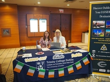 Pictured: Prof Eilish Burke and Dr Maire O'Dwyer at a stand promoting the IASSIDD World Congress 2027 in Dublin.