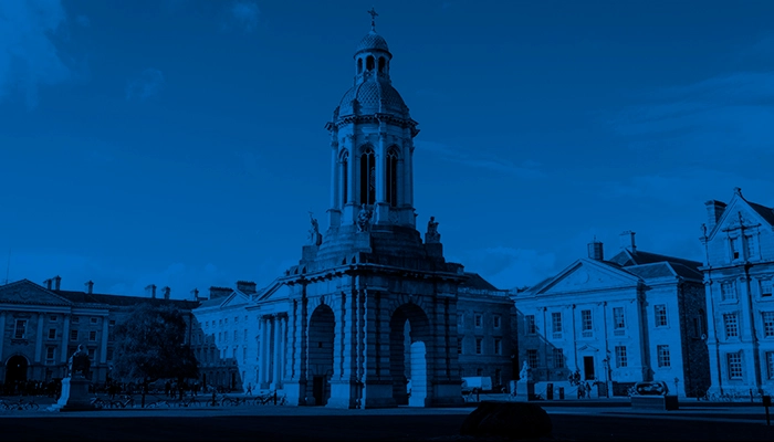 The campanile on the Trinity College Dublin