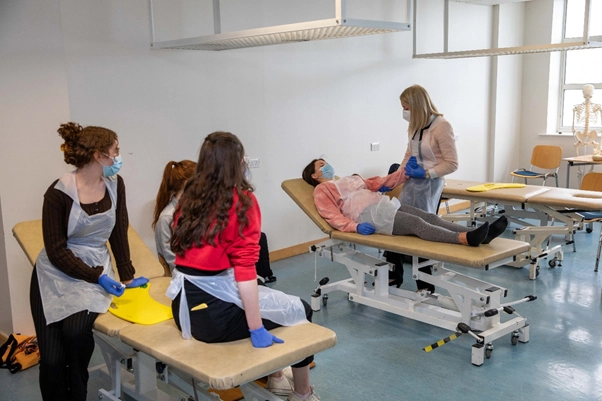 students giving physio