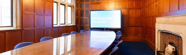 boardroom with screen