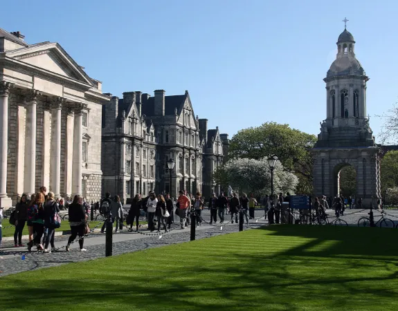 Front entrance of Trinity College Dublin.