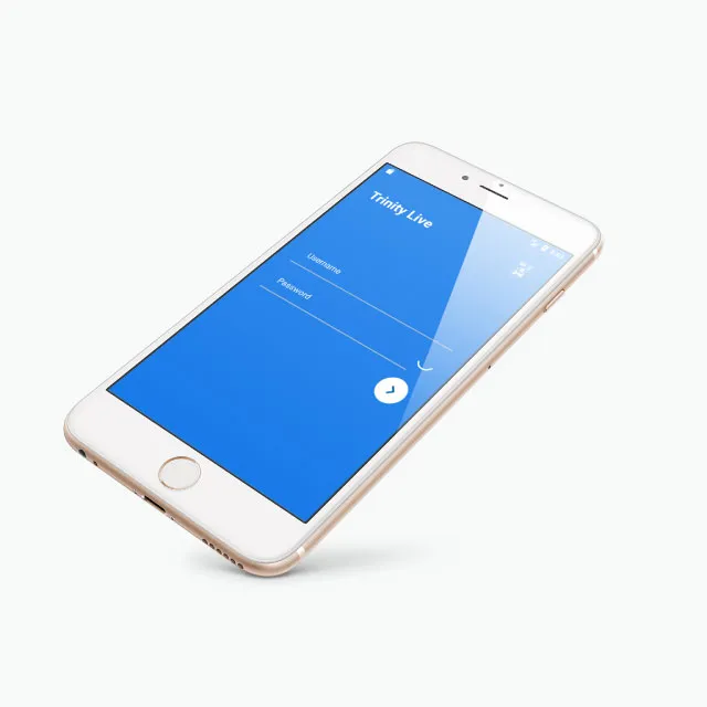 Trinity Live App on a mobile phone