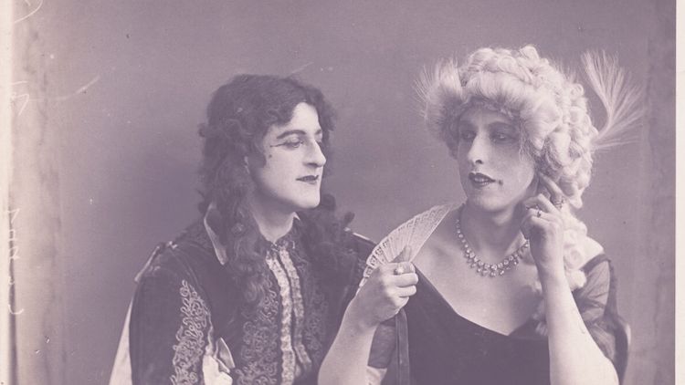 Two people in drag