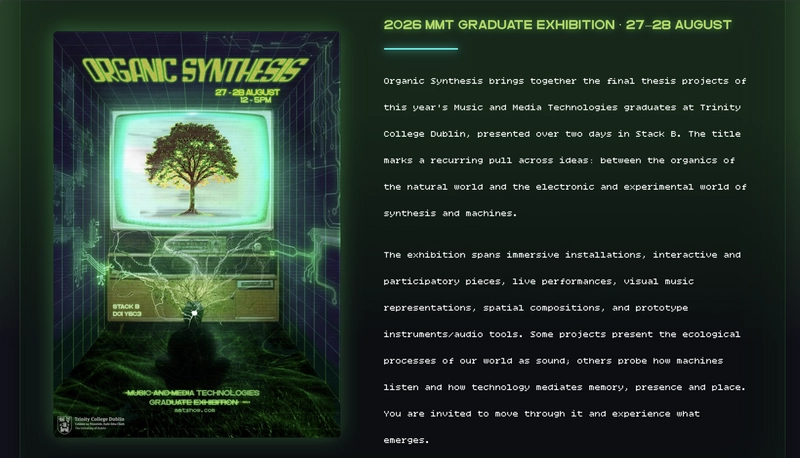 MMT Grad Show 2026 poster with text