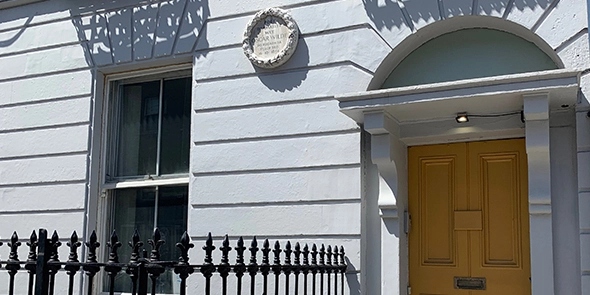 Hall door at the School of English