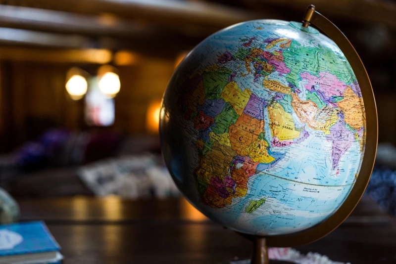 A globe of the world