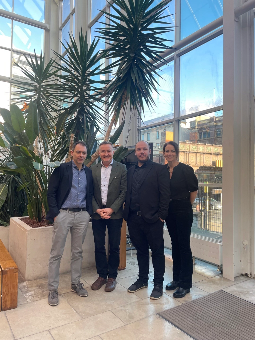 Pictured: Prof Marco Ruffini, Declan McKibben, Prof Merim Dzaferagic, Olivia Waters