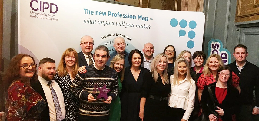 An image for a group of award winners at the CIPD Awards