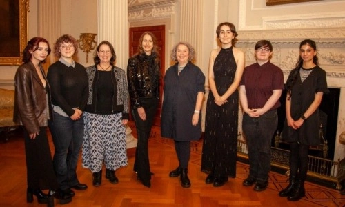 Five students who received the first Three Ireland Connect to STEM scholarships for women