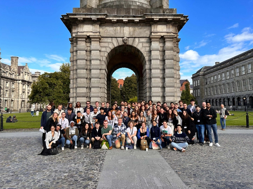 Unitech Assembly standing at Trinity's Campanile