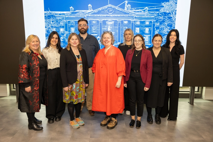 A group of people standing