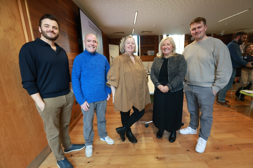 Four people at an event