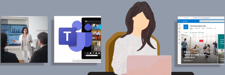 image of a student working on laptop