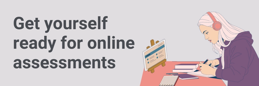 image of student studying at desk