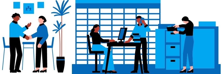 image of staff working and using IT services