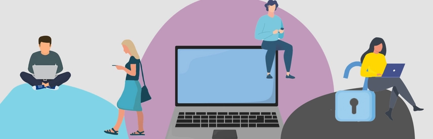 image of people on mobile phones and computers