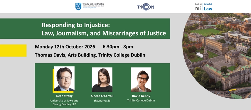 Poster for Trinity College Dublin School of Law event: 