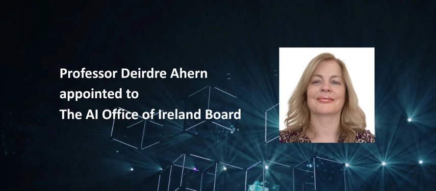 Headshot of Professor Deirdre Ahern over text: 