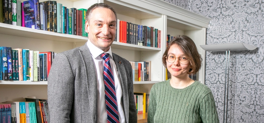 James Hadley and Key Capital Scholarship recipient Kinga Jurkiewicz.