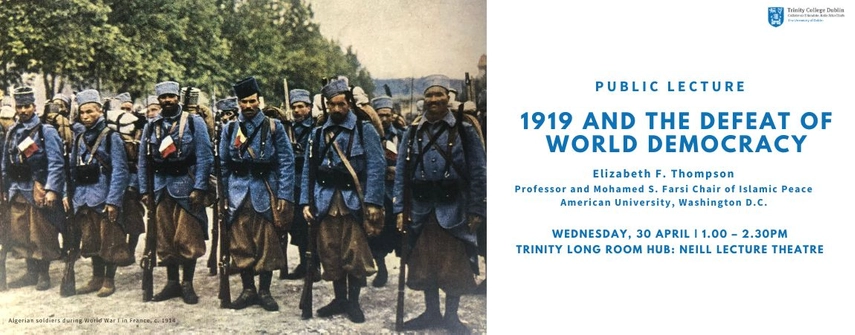 Photograph of Algerian soldiers alongside text
