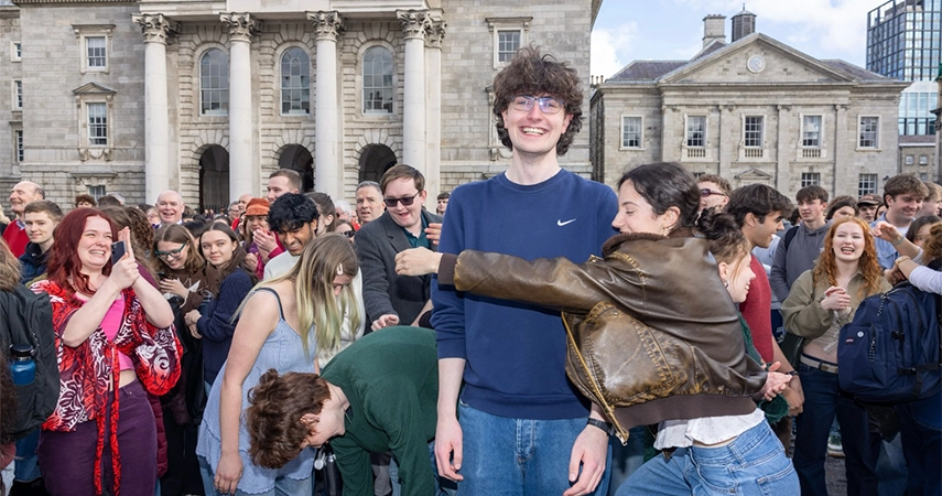 People on front square