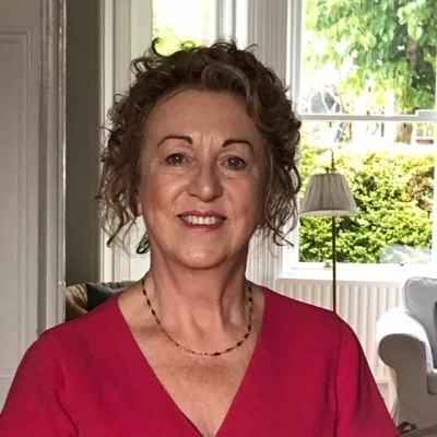 A headshot of a woman