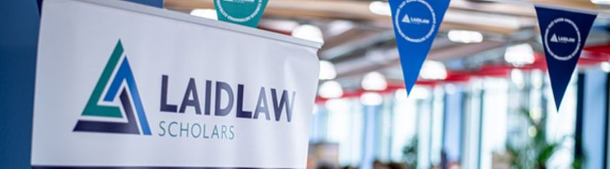 Banner and bunting with Laidlaw logos and branding