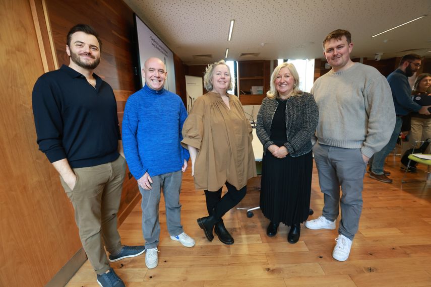 Four people at an event