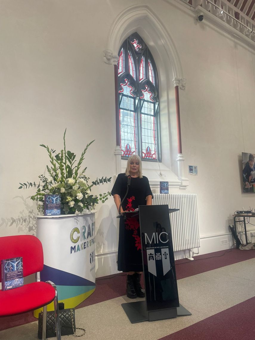 A woman making a speech