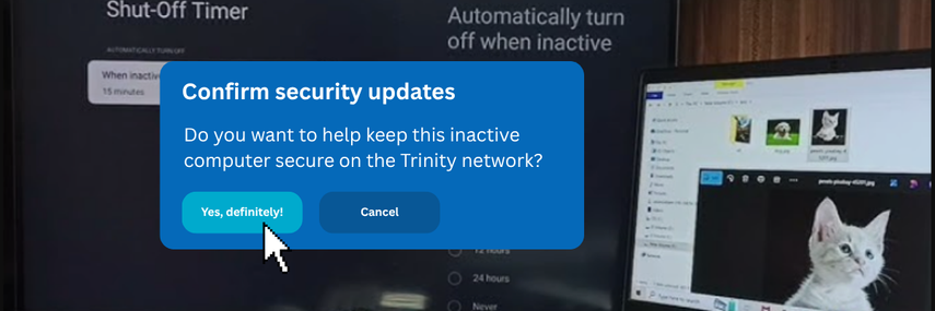 image of an inactive computer on a desk