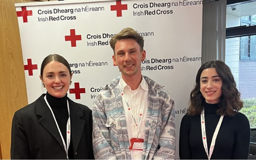 Law students Petra Marais, Heba Ismail and Carl Stoltenberg