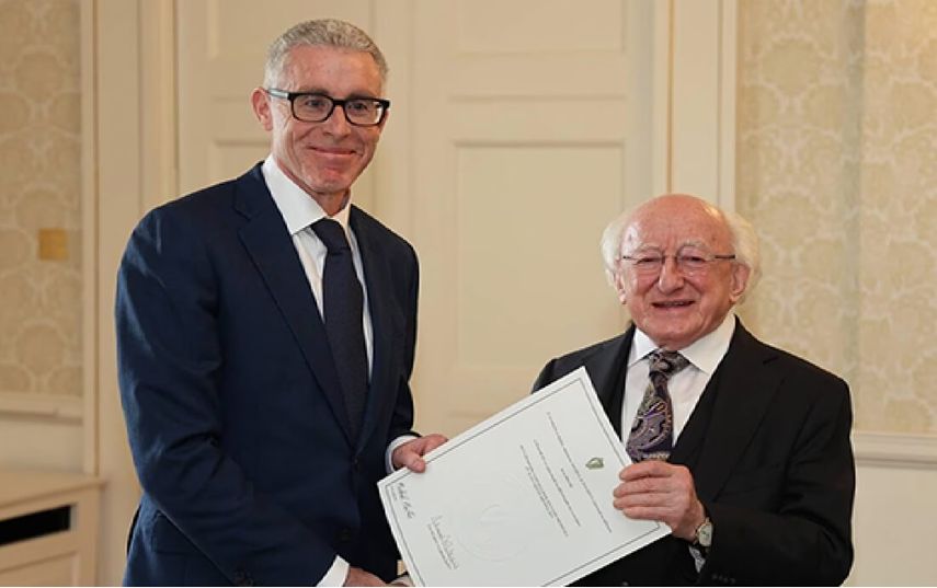Rory Mulcahy SC with President Michael D Higgins