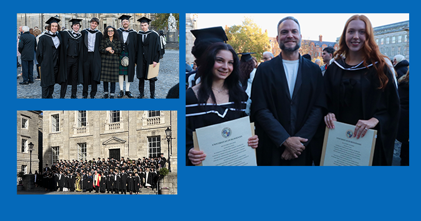 Collage of graduation ceremony