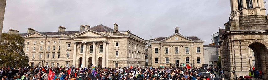 Campus on first day back