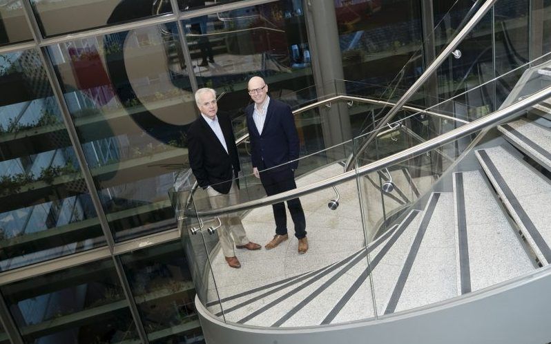 Brendan McDonagh with Professor Andrew Burke, Dean of Trinity Business School.